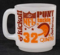 Glasbake NFL Football Theme Milk Glasss Coffee Mug